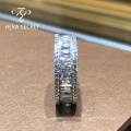 Factory price chic diamond ring women jewelry with CVD CZ Moissanite